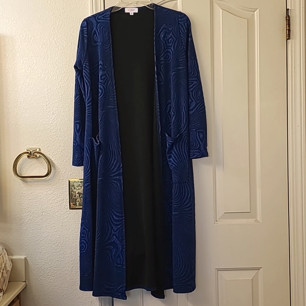 Gorgeous Blue LulaRoe Sarah Sweater Duster XS, NWT